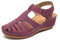FGRID Sandali ortopedici da donna, sandali chiusi con zeppa in PU sintetico alla moda, sandali passeggio eleganti estivi con cinturino alla caviglia e cinturino alla caviglia,Viola,40