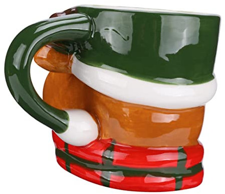Ciieeo 1stück Niedlicher Weihnachts-ceramic Mug Mit -design Für Getränke Weihnachtsgeschenk- Für Und Familie Langlebig Und