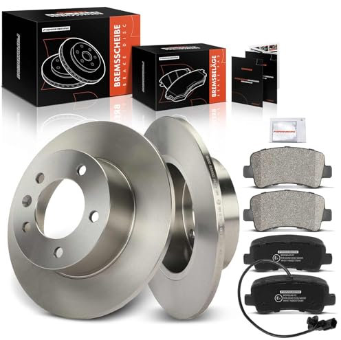 Frankberg Kit Freni, 2 dischi freno + 4 pastiglie freno asse posteriore compatibili con NV400 X62 X62B 2011-2023 Movano B X62 2010-2023 Master III JV FV EV HV UV 2010-2023 Replace# 4406000Q0L