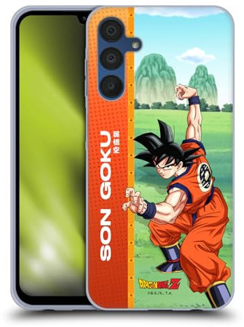 Head Case Designs Offizielle Dragon Ball Z Son Goku Saiyan Arc Characters Gelhülle [Militärischer Schutzgrad] Kompatibel Mit Samsung Galaxy A15 Und Kompatibel Mit MagSafe