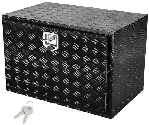 VEVOR Truckbox Werkzeugbox, Unterboden-Anhängerbox, Werkzeugkasten 1219 x 610 x 610 mm Pickup-Aufbewahrungsbox, Aluminiumlegierung, 50 kg belastbarer Werkzeugkasten, abschließbare Aufbewahrungsbox