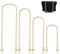 DesertBoy Taschenkette, 4 Stück Tasche Kette, 120cm, 100cm, 80cm, 60cm, Flacher Kettenriemen, Taschenkette Gold, Kette Trageriemen, Metall Taschenkette, DIY Flachketten Riemen, für DIY Taschenzubehör