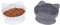 Kitty City Large Slow Eat Raised Cat Ear Bowls (Modern) 2 Pack