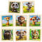 Kaisibum 8 Stück Puzzle Kinder, Tier Holz Kinderpuzzle ab 3 4 5 Jahren Tierpuzzle Holzpuzzle 6 Teile Tier Steckpuzzle Lernspielzeug für Jungen und Mädchen