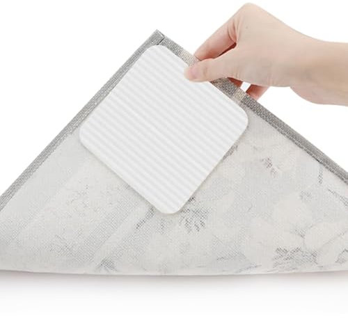 Teppichgreifer Antirutschmatte Vacuum Tech Antirutschunterlage 8 Stück Teppich Antirutschunterlage für Parkettboden Fliesen Waschbarer Wiederverwendbarer Rutschmatte Teppich Anti Rutsch(10x10cm)
