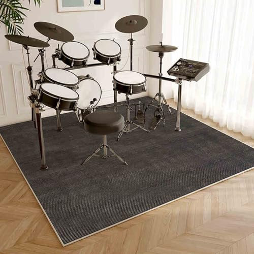 Tapis de Tambour Insonorisé Tapis Batterie Tapis de Batterie électronique Tapis d'absorption des vibrations Tapis Batterie Tambour pour Basses Caisse Claire et Autres Instruments 200 x 180 cm