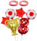 CHROMACRAFT 1 Stück Nummer 8 Ballon, 2 Stück Sternballons, 2 Stück Fußballballons, 1 Stück Trophäenballon Und 2 Rollen Bänder, Fußballpartydekorationen, Kreatives Partyzubehör