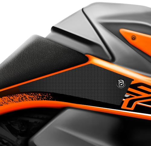 BLOQ motorrad Traktion Tank Griff Pads kompatibel mit KTM 790 ADVENTURE (2019-2020) Tacky Grip - Schwarz