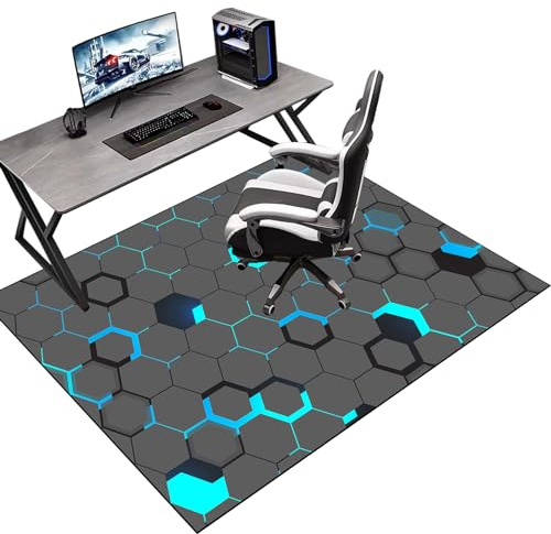 Schutzmatte für Laminat Bodenschutzmatte für Hartböden Schreibtischstuhl Unterlage Gaming Bürostuhl Stuhlmatten Stuhlmatte für Home Office 120 x 140 cm schützt Hartholzbö,Schreibtischunterlage