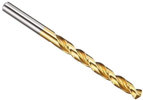 PATIKIL Brocas de 6.5mm, Acero de Alta Velocidad M42 con 8% Cobalto, Vástago Recto Jobber 135°, Recubierto de Nitruro de Titanio (TiN) para Acero Inoxidable y Metales Duros - 1 Paquete