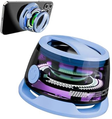 Magnetischer Bluetooth Lautsprecher, Tragbarer Bluetooth Lautsprecher mit RGB Licht, IPX5 Wasserdicht, Kabelloser Mini Musikbox für Fahrrad, Reisen, Party, Dusche, für iPhone, Android (Blau)