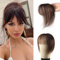 Ainimiu Hair Toppers for Women Real Human Hair-360°3D Topper with Bangs for Thinning Hair Clip in Bangs with Upgraded Silk Base Perfect for Daily Wear