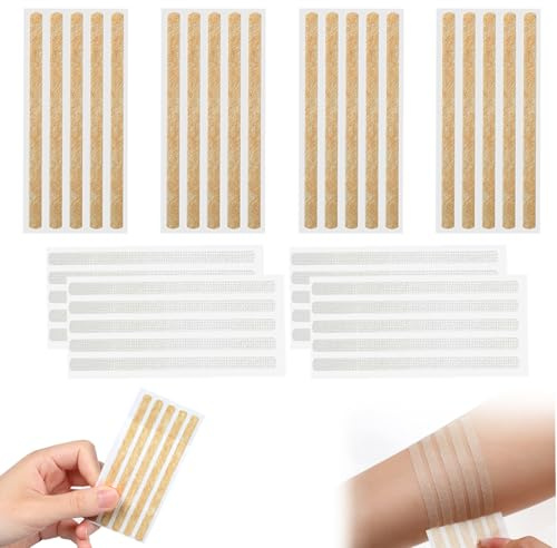 Sterile Suture Strips 40 Pcs Sterile Skin Wound Closure Suture Strips Breathable Plasters First Aid Stitches Sutures for Cuts and Incisions