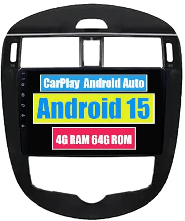 RoverOne Autoradio CarPlay Haupteinheit für Nissan Pulsar 6 NB17 2013 2014 2015 2016 2017 2018 Android Auto Touchscreen Sat Navi Bluetooth WiFi Radio Player