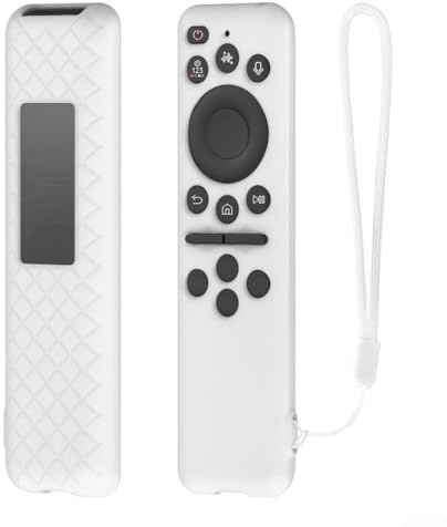 Lastdaytime Protective Silicone Remote Case for Samsung TV, Remote Cover, Silicone Sleeve with Non-Slip Texture (White)