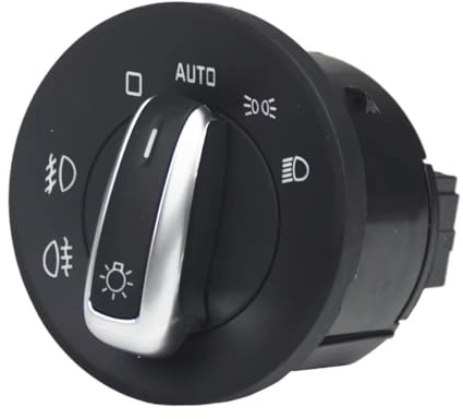 Auto Lichtschalter Kompatibel Mit Skoda Für Octavia Für Combi Für 1Z5 2004-2013 Chrom Auto Scheinwerfer Schalter Ersetzen Modul Oem:1ZD941431