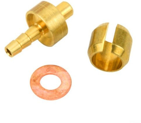 Eawfgtuw Raccordi idraulici per tubi freno bici con olive in rame per Hope Tech3/E4/X2, 1 set (aperto)