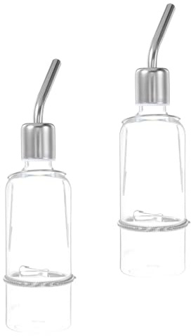 ERINGOGO 2pcs Portable Pet Water Bottle for Small Animals Leakproof Hanging Water Dispenser for Dogs Cats Rabbits Hamsters Space-saving Crate Mounted Drinking Fountain