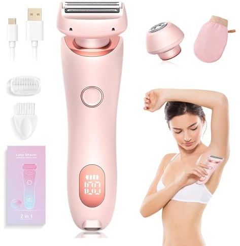 2026 Glisse Pro Neujahrs Starter Set, Glisse Pro Haarentferner Boulina, Intimrasierer für Frauen, Keine Rasierpickel für Bikini, Beine & Arme (Rosa)