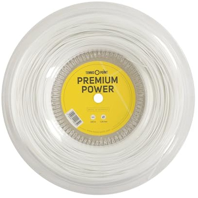 Tennis-Point Premium Power Saitenrolle 220m Saitenstärke 1,25 weiß