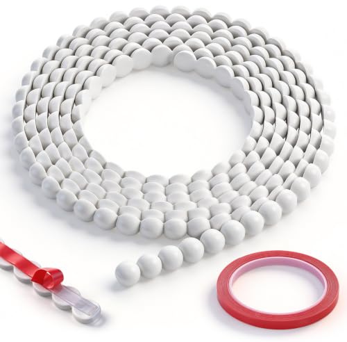 PVC Beading for Wall Panelling, 3mx15mm Flexible & Paintable Moulding Trim | Enhanced Adhesive Tape, Waterproof Peel and Stick Wall Trim, Corner Edging Strip for Tile, Window, Mirror, Door,Cabinet Decor