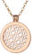 Morella Halskette Damen Gold 70 cm Edelstahl mit Amulett und Coin 33 mm in Schmuckbeutel Ornament Rosegold