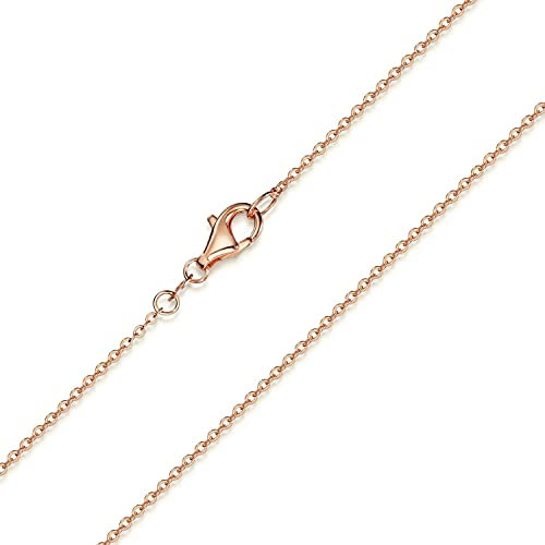 MATERIA Rosegold Ankerkette 925 Sterling Silber - 1,2mm Halskette silber in 30 40 45 50 60 70 80cm verfügbar #K53, Länge Halskette:30 cm