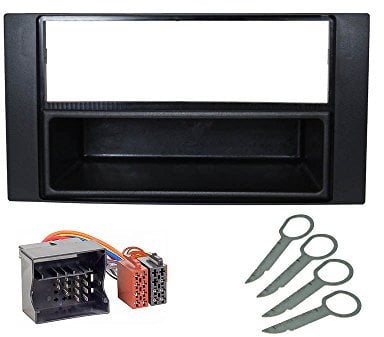 Audioproject A160 - Auto-Radio Einbau-Set kompatibel für FORD Focus 2 C-Max Transit Fiesta Fusion Kuga S Max Radio-Blende Radio-Adapter Entriegelungsbügel schwarz