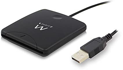 Ewent Smart Card Reader - Karten- und ID-Kartenleser - USB-Anschluss - Kompatibel mit PC/SC und WHQL, Schwarz
