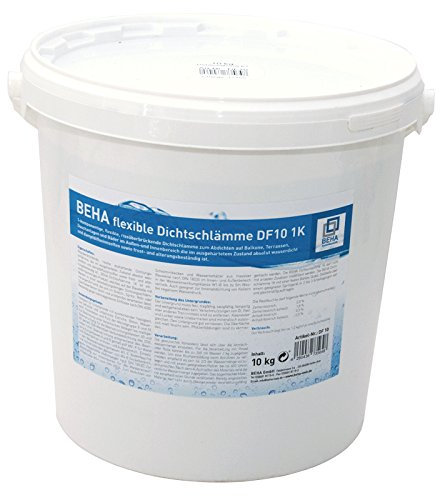 10kg Profi Dichtflex, 1K Dichtschlämme für Dusche, Balkon und Schwimmbadabdichtung