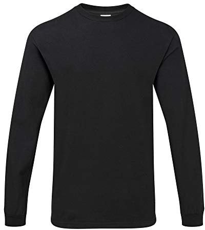 GILDAN Mens Hammer Heavyweight Long Sleeve T-Shirt (XL) (Black)