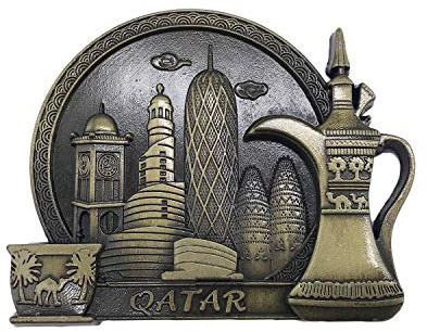 3D Katar Kühlschrank Kühlschrankmagnet Tourist Souvenirs Handgemachte Metall Handwerk Magnetische Aufkleber Home Küche Dekoration Reise Geschenk