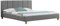 CARO-Möbel Polsterbett Jason Bettgestell 180x200 cm Doppelbett Designbett inklusive Lattenrost Textilbezug in grau