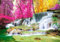wandmotiv24 Fototapete Wasserfall in Asien, XS 150 x 105cm - 3 Teile, Wanddeko, Wandbild, Wandtapete, Wasser, Steine, Herbst M5764