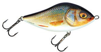 Salmo Slider Jerkbait Wobbler, Salmo Farben:Real Roach, Länge/Gewicht/Laufverhalten/Tauchtiefe:7cm / 17g / schwimmend / 1.0m