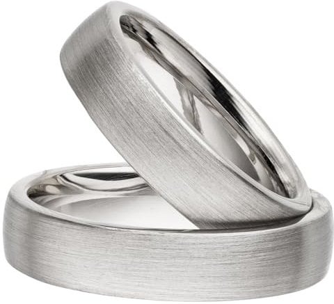 Kolibri Rings Partnerringe Silber 925 Paarpreis Massiv 5 mm Breite Nickelfrei Freundschaftsringe Trauringe Eheringe 100% Made in Germany- Inkl. Gratis Etui + Gravur (Längsmatt)