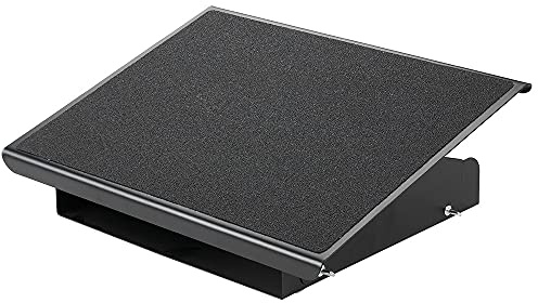 Q-CONNECT Fußstütze Schreibtisch/Höhenverstellbare Fußbank/Ergonomischer Fußablage/Funktion, lindern Bein Knie und Rückenschmerzen, Ideal für Zuhause, Büro und Reisen