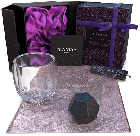 Whisky Glass Hybrid Tumbler - Cooling in 15 Sec + Flavour Enhancement Technology - Whiskey Gift Sets for Men and Women Whisky Gift Set Whisky Stones - Darryl McNally 16 x Gold Medal Approved Design