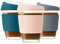 Doli Glas Kaffeebecher to go 340ml Blush - Schwappdicht mit Thermohülle - Trinkbecher für Heiß- & Kaltgetränke - Spülmaschinenfest - BPA-frei