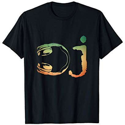 DJ cuffie disc giradischi mixer musica Maglietta