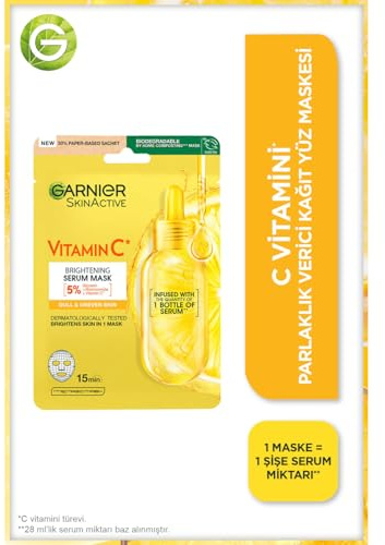 Garnier Vitamin C Super Hydrating Sheet Mask, 6 Count