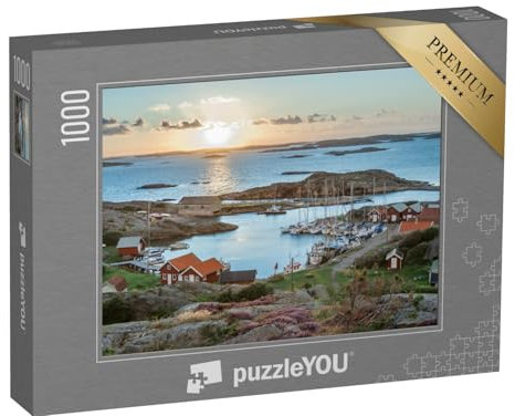 puzzleYOU: Puzzle 1000 Teile „Fischereihafen der schwedischen Schären, Insel Ramsoe“ – aus der Puzzle-Kollektion Schweden, Skandinavien