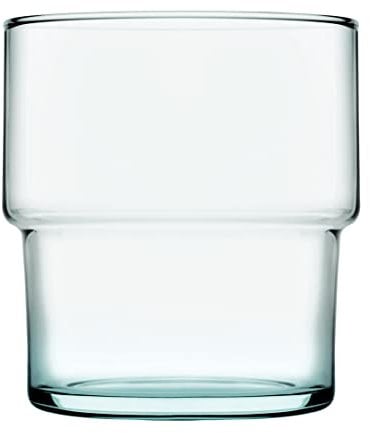 Pasabahce Aware Hill Recycled Glass Tumblers - 300ml - Green - Pack of 4 - Stackable Glass Cups Dishwasher Safe Glasses Drinking Water & Juice Drinking Glasses