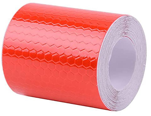 Anawakia Nastro catarifrangente autoadesivo di sicurezza, nastro catarifrangente, nastro segnaletico, 5 × 300 cm (rosso)