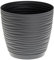 SPARKLE PLANTS Sahara Plant Pots, 7 Sizes, 8 Colours - Large Dark Grey Plant Pot with Drainage Holes and Matching Saucer - Modern Decorative Round Flower Pot (27 cm, Anthracite)