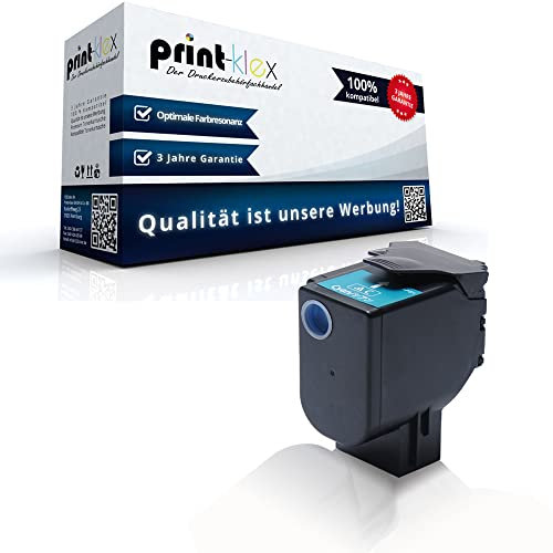 Print-Klex Austausch XXL Tonerkartusche kompatibel für Lexmark C 2325 Series C 2325 dw C 2425 Series C 2425 dw C 2535 Series C 2535 dw C2320C0 Blau Cyan - Office Pro Serie