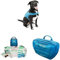 Kurgo RSG Townie Hundegeschirr, Einfaches Anlegen und Abnehmen,Größe L, Blau+Erste-Hilfe-Set für Hunde,Kompatibel mit RSG-Geschirren und Gürteln+ Satteltasche für Hunde, Mit zwei Reißverschlusstaschen