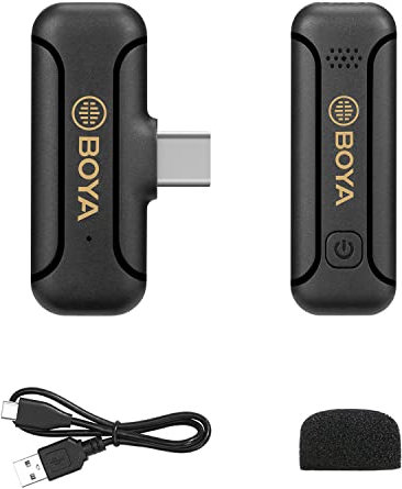 Boya Wireless Lavalier-Mikrofone für USB-Typ-C-Android, BY-WM3T2 U1-Handheld-MIC-System zur Aufnahme, Live-Stream, YouTube, Tiktok, Facebook, Rauschreduktion automatisch-sync