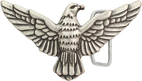 BELTINGER Gürtelschnalle Eagle 4,0 cm | Buckle Wechselschließe Gürtelschließe 40mm Massiv | Wechselgürtel bis 4cm | Altsilber