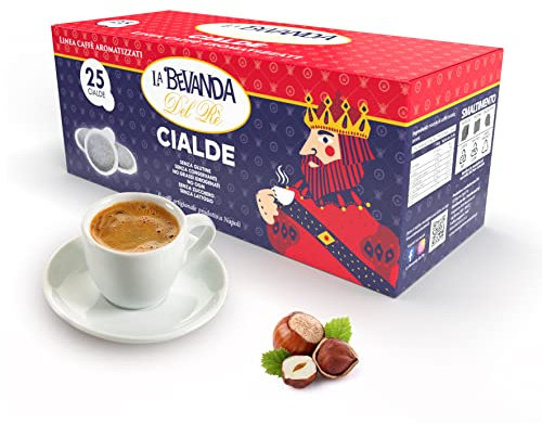 La Bevanda Del Re - 25 Cialde Aromatizzate NOCCIOLA, Filtro Carta 44MM